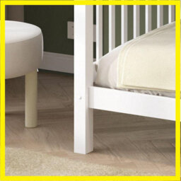 RAC3 Wooden Double Bunk Bed   Space Saving, Sturdy, Sleeps 2   Available In White And Grey  (Double White) - thumbnail 4