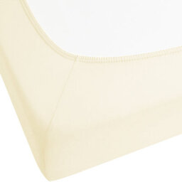 Beliani Fitted Sheet Janbu Cotton 90 X 200 Cm Yellow - thumbnail 5