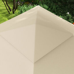 Outsunny Garden Folding Tent Heavy Duty Pop Up Gazebo For Party Cream - thumbnail 9