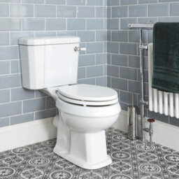 Homestylestore 645mm Antique White Bathroom Vanity Unit With Countertop Basin And Close Coupled Toilet Wc Pan, Seat And Cistern - thumbnail 2
