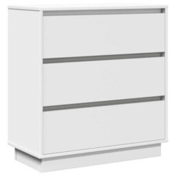 Berkfield Bedside Cabinet With Led White 71X34,5X75 Cm Engineered Wood - thumbnail 2