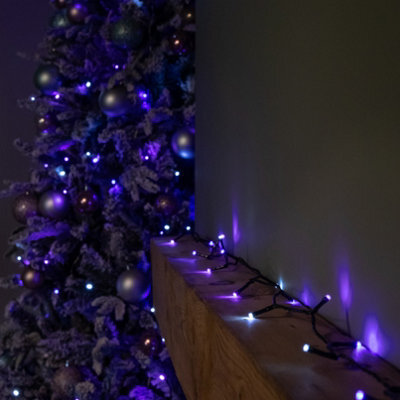 Samuel Alexander 28.7M 360 Led Supabrights Christmas String Lights With Timer In Blue, Purple & White - image 1