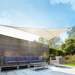 Kookaburra 6M X 4.2M Right Angle Triangle Waterproof Ivory Garden Patio Sun Shade Sail Canopy 98% Uv Block With Free Rope - thumbnail 2