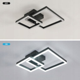 Led Ceiling Lamp Chandelier Black Square Modern 52Cm - thumbnail 4