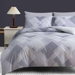 Lazzaro Double Brushed Microfiber Duvet Cover Set Reversible Design With Zipper Closure And Corner Ties - thumbnail 3
