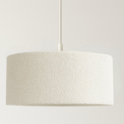 CGC Lighting Cgc Petra 45Cm Large White Boucle Ceiling Or Table Lamp Shade - image 1