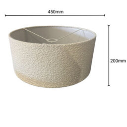 CGC Lighting Cgc Petra 45Cm Large White Boucle Ceiling Or Table Lamp Shade - thumbnail 6