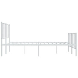 Berkfield Metal Bed Frame With Headboard And Footboard White 180X200 Cm 6Ft Super King - thumbnail 7