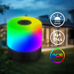 B.k.licht Led Desk Light Table Lamp Rechargeable Cordless Rgbw Outdoor Ip44 Black - thumbnail 2