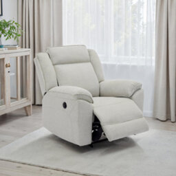 More4Homes Skye Linen Electric Recliner Chair (Beige) - thumbnail 2