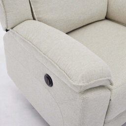 More4Homes Skye Linen Electric Recliner Chair (Beige) - thumbnail 4