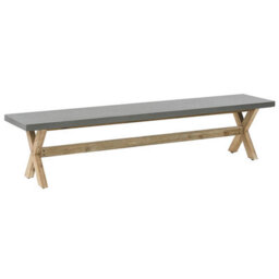 Beliani Garden Dining Set With Benches And Stools 8 Seater Olbia Concrete Grey - thumbnail 6