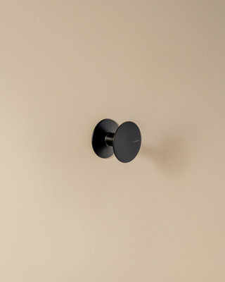 Cosmic Towel Hook, Robe Hook, Coat Hook, Self-Adhesive, Matt Black, Supports Up To 5Kg, Diabolo Collection - image 1