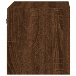 Berkfield Durable Tv Wall Cabinet With Led Lights Brown Oak 30X28.5X30 Cm - thumbnail 9