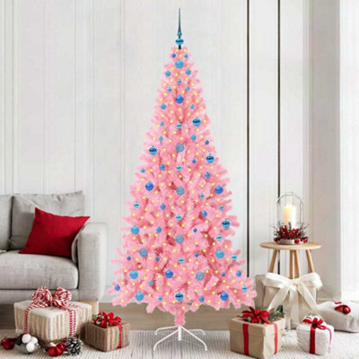 Vidaxl Christmas Tree Pink 210 Cm Pvc - image 1