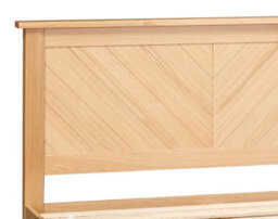 Save On Goods UK 6Ft Super King Real Oak Wood Bed Frame With Large Storage Drawer - thumbnail 3