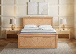 Save On Goods UK 6Ft Super King Real Oak Wood Bed Frame With Large Storage Drawer - thumbnail 2