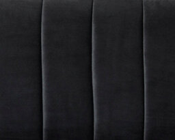 Home Detail Thomas Velvet Fabric 1 Seater Sofa, Black Velvet - thumbnail 7