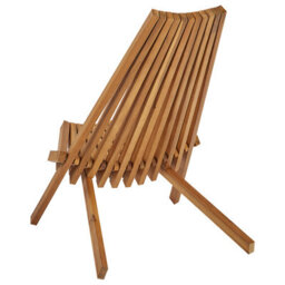 Wyld And Coco Set Of 2 Acacia Wood Foldable Garden Chairs Rustic Modern - Brown, Steel Fittings - thumbnail 6
