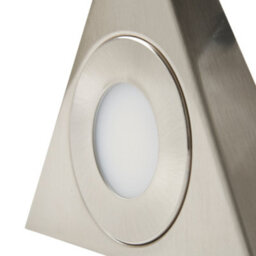 Litecraft Grai Satin Nickel 3 Watt Led Triangle Under Cabinet Light - thumbnail 4