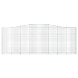 Berkfield Arched Gabion Baskets 7 Pcs 400X30X140/160 Cm Galvanised Iron - thumbnail 4