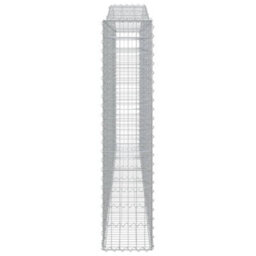 Berkfield Arched Gabion Baskets 7 Pcs 400X30X140/160 Cm Galvanised Iron - thumbnail 5