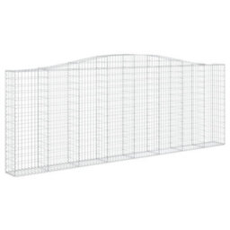 Berkfield Arched Gabion Baskets 7 Pcs 400X30X140/160 Cm Galvanised Iron - thumbnail 3