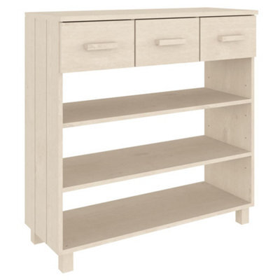 Berkfield Sturdy Console Table Honey Brown 90X35X90 Cm Solid Wood Pine - image 1