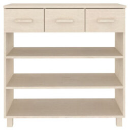 Berkfield Sturdy Console Table Honey Brown 90X35X90 Cm Solid Wood Pine - thumbnail 5