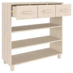 Berkfield Sturdy Console Table Honey Brown 90X35X90 Cm Solid Wood Pine - thumbnail 7