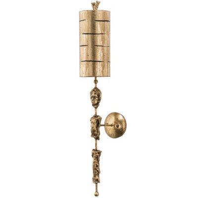 Elegant Gold Leaf Floor Lamp With Led E27 Bulb