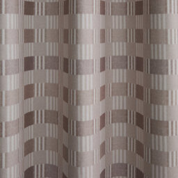 Catherine Lansfield Wilson Check Blackout Thermal 90X90 Inch Eyelet Curtains Two Panels Natural - thumbnail 4