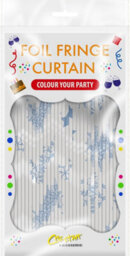 Netagon Shimmer Party Event Backdrop Tinsel Curtain Christmas Snow Design 3M X 1M Blue - thumbnail 2