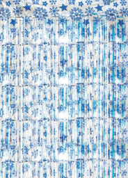 Netagon Shimmer Party Event Backdrop Tinsel Curtain Christmas Snow Design 3M X 1M Blue - thumbnail 7