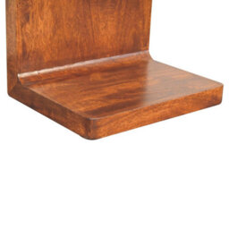 Artisan Furniture Solid Wood Chestnut T-Bar Rounded Bedside, 1 Drawer And Open Space, Dark Brown - thumbnail 8