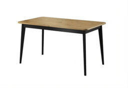 Arte Stylish Nordi Extending Dining Table H750mm W1400 D800mm In Oak Artisan And Black - Contemporary Elegance For Your Dining Room