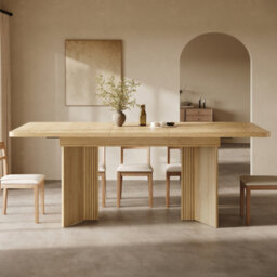 Matteo Extendable Rectangular Dining Table 120-160Cm - Natural - thumbnail 5