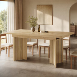 Matteo Extendable Rectangular Dining Table 120-160Cm - Natural - thumbnail 4