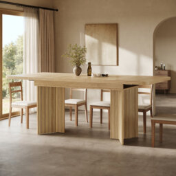 Matteo Extendable Rectangular Dining Table 120-160Cm - Natural - thumbnail 3