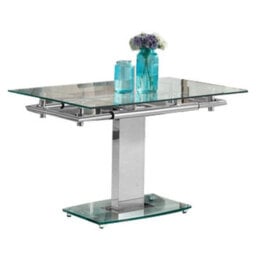 Furniture in Fashion Enke Extending Glass Dining Table With 4 Romeo Grey Chairs - thumbnail 2