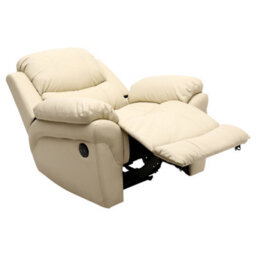 More4Homes Madison Electric Bonded Leather Automatic Recliner Armchair Sofa Home Lounge Chair (Cream) - thumbnail 5