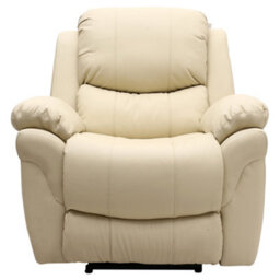 More4Homes Madison Electric Bonded Leather Automatic Recliner Armchair Sofa Home Lounge Chair (Cream) - thumbnail 3