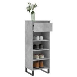 Berkfield Shoe Cabinet Concrete Grey 40X36X105 Cm Engineered Wood - thumbnail 4