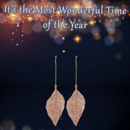 Christmas Tree Decoration 2 Hanging Leaf Glitter X 1 22. 6Cm Rose Gold - thumbnail 3