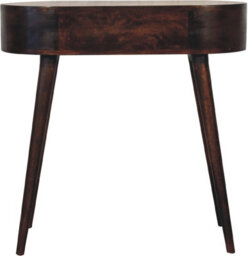 Artisan Furniture Solid Wood Brown Albion Light Walnut Console Table With 1 Small Drawer And A Shiny Knob And Nordic Style Legs - thumbnail 9