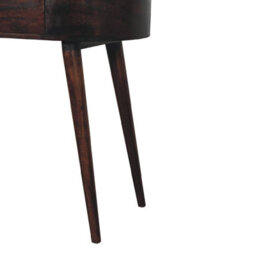 Artisan Furniture Solid Wood Brown Albion Light Walnut Console Table With 1 Small Drawer And A Shiny Knob And Nordic Style Legs - thumbnail 7