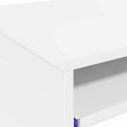 Berkfield Computer Desk White Engineered Wood Compact Organizers - thumbnail 8
