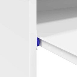 Berkfield Computer Desk White Engineered Wood Compact Organizers - thumbnail 9
