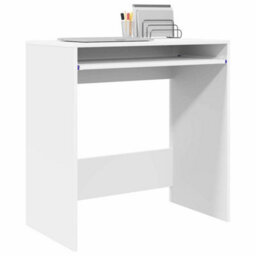 Berkfield Computer Desk White Engineered Wood Compact Organizers - thumbnail 3