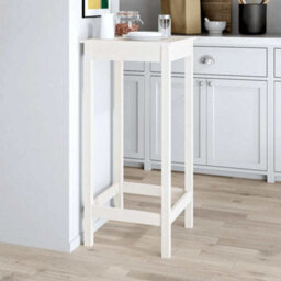 Walplus Bar Table White 50X50X110 Cm Solid Wood Pine - thumbnail 3